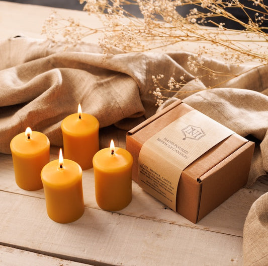 Beeswax Pillar Candles | Smooth (Pack of 4)