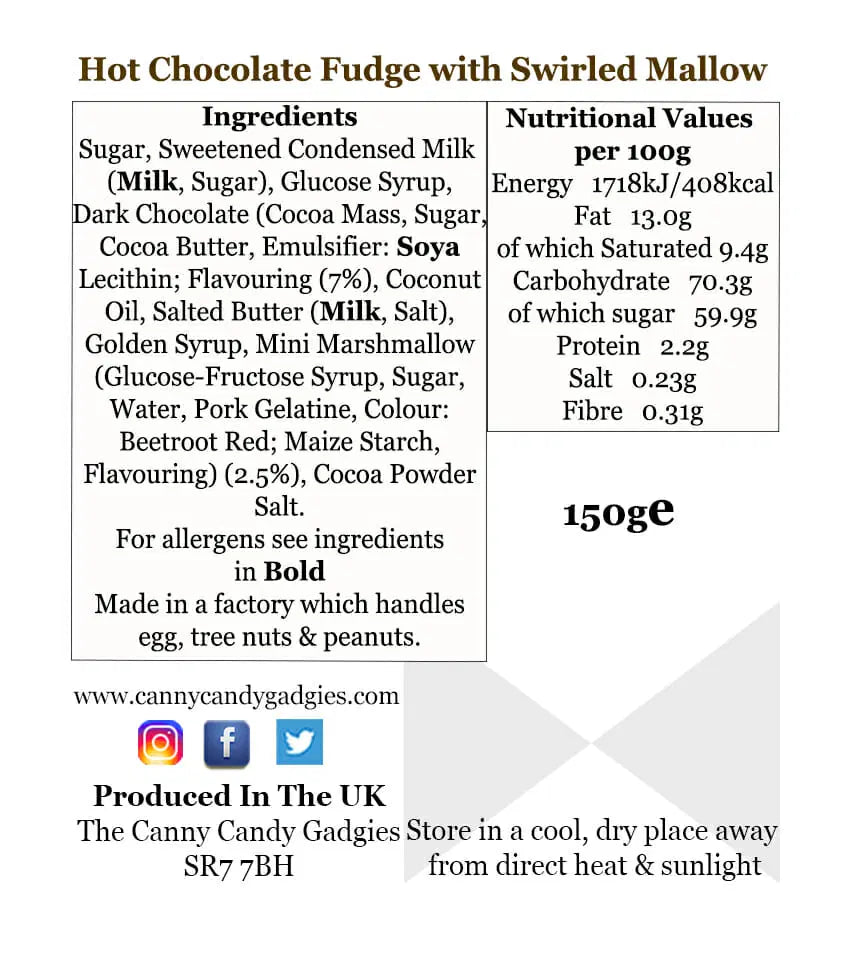 Hot Chocolate with Mallow Swirl Fudge